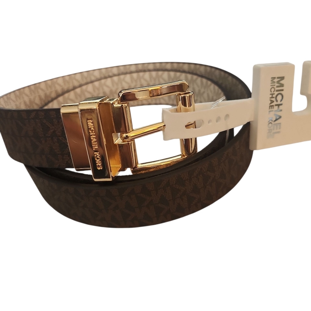 NWT, Women's MK Twist, Reversible, Brown Belt, Sz M - Picture 8 of 9